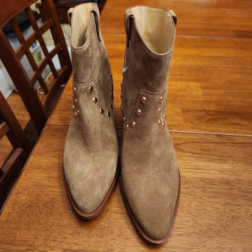 COACH Pauline Suede Pull-On Bootie Women's Size US 9 Coconut - Picture 2 of 6